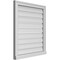 Ekena Millwork Vertical Surface Mount PVC Gable Vent: Functional, w/ 2"W x 2"P Brickmould Sill Frame, 26"W x 30"H GVPVE26X3003SF - alternate 3